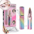 2-in-1 Professional Rechargeable Eyebrow Trimmer & Facial Hair Remover - Glitter Edition