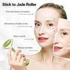 Premium Dual-Sided Jade Roller for Face and Neck – Natural Facial Massager for Anti-Aging, Puffiness Relief, Dark Circles, and Skin Tightening