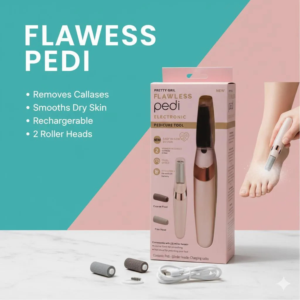 Flawless Pedi - Electric Rechargeable Pedicure Tool & Callus Remover