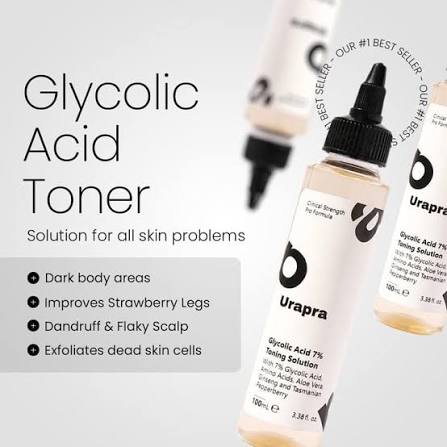 Urapra Glycolic Acid 7% Toning Solution – Advanced Exfoliating & Brightening Treatment (100ml)